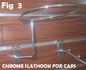 cap hook for slat wall
